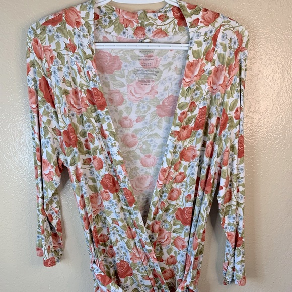 Posh Peanut Alma Maternity Postpartum Bamboo Renia Floral Robe Size L/XL - Picture 6 of 10